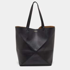 Pre Owned Loewe Puzzle XL Black Leather Tote