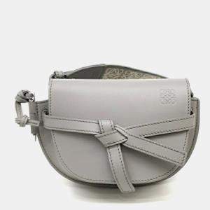 مملوكة مسبقًا Loewe Grey Leather Mini Gate Bag