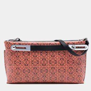 مملوكة مسبقًا Loewe Orange Small Repeat Anagram Leather Missy Satchel