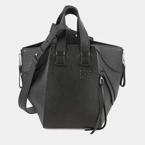Pre Owned Loewe Hammock Bag Black Classic Calf Leatherleather Size Compact