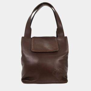 Pre Owned Loewe Brown Lambskin Handbag