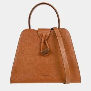 Pre Owned Loewe Brown Leather 2way Handbag