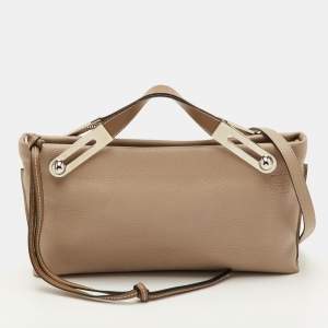 Pre Owned Loewe Missy Small Beige/Brown Leather Shoulder Bag