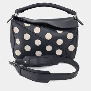 Pre Owned Loewe Black Leather Puzzle Bag