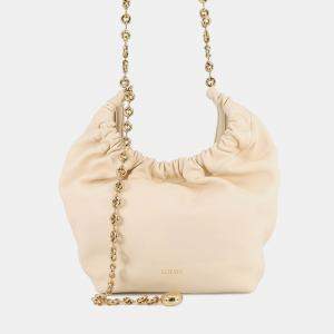 Pre Owned حقيبة لويفي سكويز جلد عاجي حجم صغير