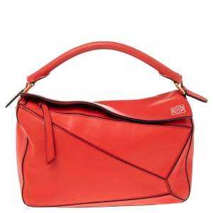 Loewe Scarlet Leather Puzzle Top Handle Bag