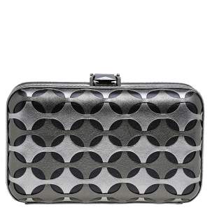 Loewe Tri Color Laser Cut Leather Clutch