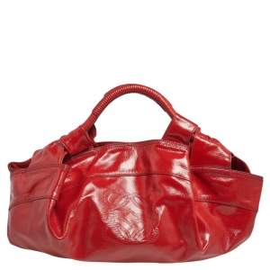 Loewe Red Patent Leather Aire Hobo