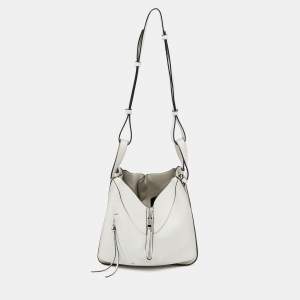 Pre Owned Loewe White Leather Small Hammock Shoulder Bag