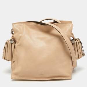 Loewe Beige Leather Flamenco Crossbody Bag