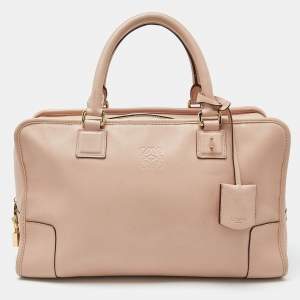 Loewe Pink Leather Amazona 36 Satchel