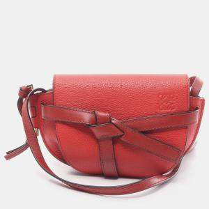 Loewe Gate bag Mini Shoulder bag Leather Red