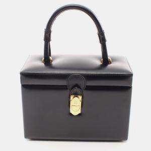 Loewe Anagram Handbag Vanity bag Leather Black