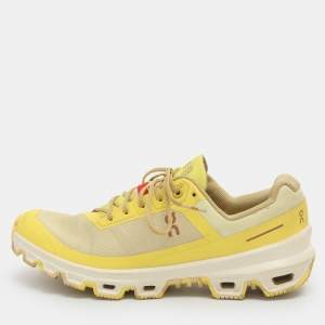 مملوكة مسبقًا Loewe X On Cloudventure Size 40 Yellow Canvas Lace Up Sneakers