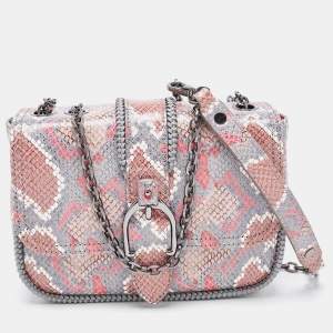 Longchamp Multicolor Python Embossed Leather Amazone Shoulder Bag