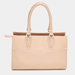Longchamp Beige Leather Small Paris Premiere Tote