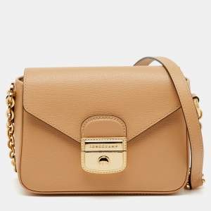 Longchamp Beige Leather Le Pliage Heritage Flap Crossbody Bag
