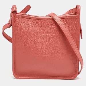 Longchamp Orange Leather Le Foulonné Crossbody Bag
