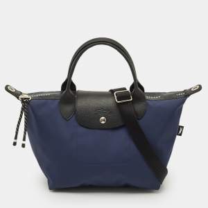 Pre Owned Longchamp Le Pliage Energy Small Navy Blue Nylon Tote