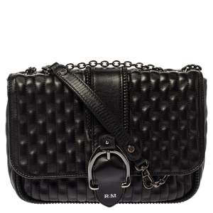 Pre Owned Longchamp Black Leather Amazone Shoulder Bag
