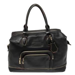 Pre Owned Longchamp Black Leather Legend Tote