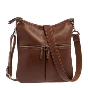 Longchamp Brown Leather Le Foulonne Crossbody Bag