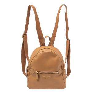 Longchamp Tan Leather Small Backpack