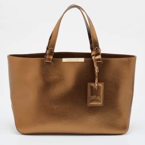 Longchamp Metallic Leather Large Le Foulonne City Tote