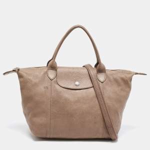 Longchamp Brown Leather Le Pliage Cuir Tote