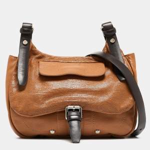Longchamp Brown Leather Balzane Crossbody Bag