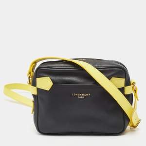 Longchamp Black Leather Crossbody Bag