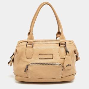 Longchamp Tan Leather Legende Satchel