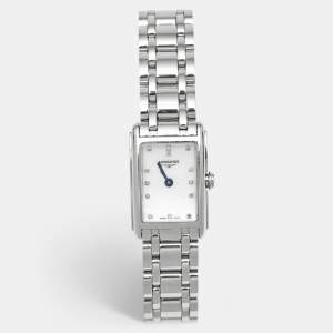 Pre Owned Longines DolceVIta L5.258.4.87.6 Mother Of Pearl Diamond Stainless Steel Women's Wristwatch 17.70 mm