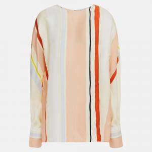 Pre Owned Loro Piana Silk Long Sleeved Top M