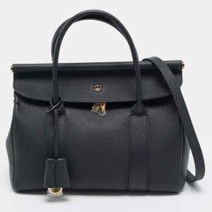 Pre Owned Loro Piana Loom L25 Black Leather Bag
