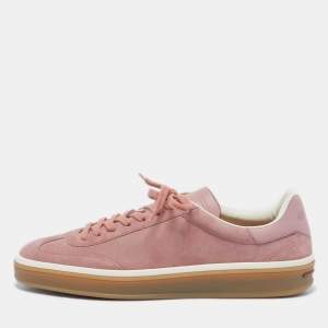 Loro Piana Pink Suede Tennis Walk Sneakers Size 39.5