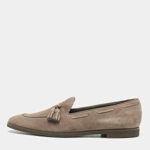 Loro Piana Grey Suede Slip On Loafers Size 41
