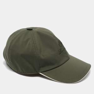 Loro Piana Green Synthetic Baseball Cap S