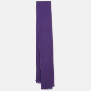 Loro Piana Purple Patterned Silk Stole