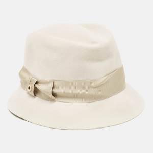مملوكة مسبقًا Loro Piano Light Grey Cashmere Blend Hat M