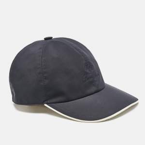 Loro Piana Blue Logo Embroidered Polyester Strom System Baseball Cap S