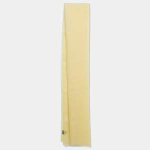 Pre Owned Loro Piana Yellow Linen &Baby Cashmere Scarf