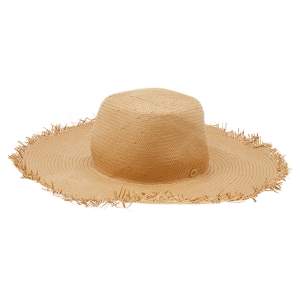 Loro Piana Sand Brown Textile Paper Brigitte Hat 