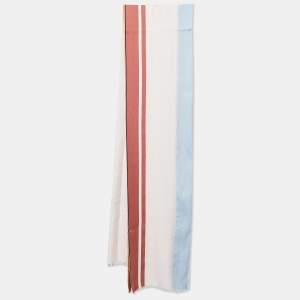 Loro Piana Pale Pink Striped Cashmere & Silk Shawl