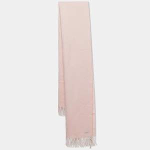 Loro Piana Light Pink cashmere Fringed Muffler 