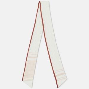 Loro Piana White Printed Silk Bandeau 