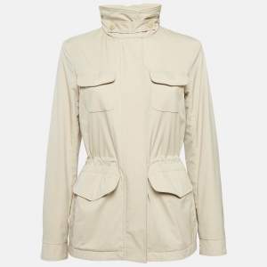 Pre Owned Loro Piana Beige Technical Nylon Windmate Traveller Jacket S