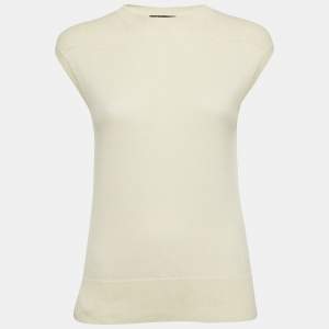 Loro Piana Cream Cashmere Knit Vest S