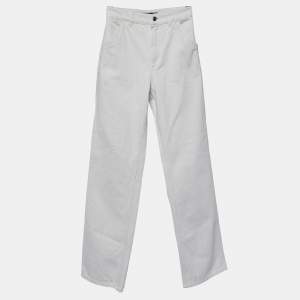 Loro Piana Ivory White Cotton Releigh Trousers XS