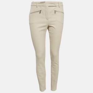 Pre Owned Loro Piana Beige Stretch Cotton Trousers M